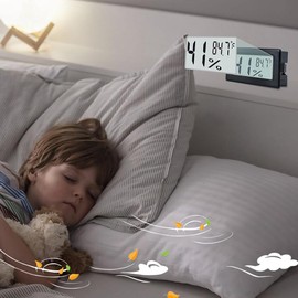 Dytabepl 6pcs Mini-Hygrometer Gauge Thermometer Innen-Luftfeuchtigkeitsmesser, Hygrometer, Digitale Thermometer Humidity Meter Tester, Luftfeuchtigkeit mit (℉) für Gewächshaus, Garten