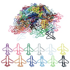 Zorfeter 120 Pcs Airplane Shape Paper Clips, Funny Cute Paperclips 12 Colors, Creative Bookmark Clips for Fun Office Supplies/College Gifts