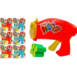 JA-RU Confetti Party Poppers Gun Party Supplies (6 Packs) Reusable Multicolor Metallic Confetti for Confetti Gun, Party Favors for Kids. Fun Birthday Parties. Plus Sticker 955-6s