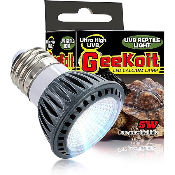 Premium High-Intensity UVB Reptile Light for Optimal Calcium Metabolism,5-Watt 10.0
