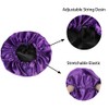 Satin Schlafmütze,Schlafhaube Seide,Doppelschicht Satin Bonnet,Nacht Seidenhaube zum Schlafen,Verstellbare Schlafkappe Kopfbedeckung