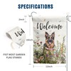 Spring Summer Garden Flag Floral German Shepherd Yard Flag Flower