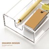 SANRUI Acrylic Mail Sorter Desktop Organizer Holder with Drawer, 5