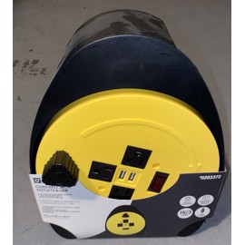 Utilitech Extension Cord Reel 20' Cord Hand Wind Retractable 3 Outlets 2 USB Utilitech New