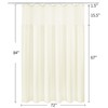 MitoVilla Extra Long 72 x 84 Shower Curtain Set with