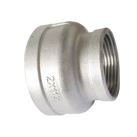 LOZOME 2" x 1-1/4" Female Reducer Reducing Coupling,Stainless Steel 304 NPT Female Threaded Cast Pipe Fitting,Nipple