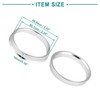 ACROPIX 66.6 to 60.1mm Hub Centric Rings Silver Tone -