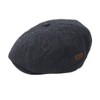Navy Blue Herringbone Newsboy Cap Men's Baker Boy Hat Style