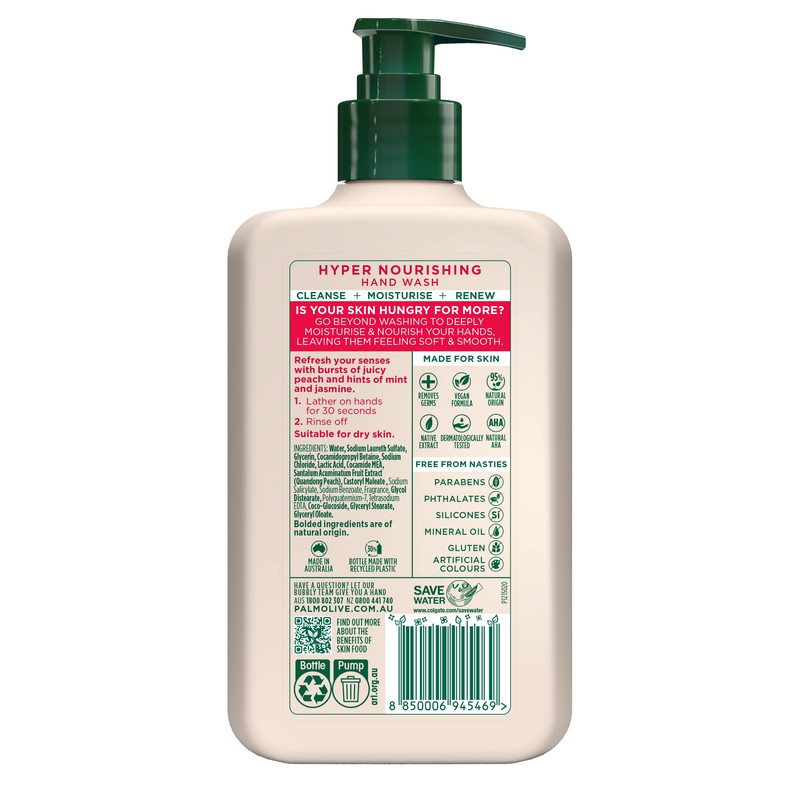 Palmolive Skin Food Quandong Peach Hyper Nourishing Hand Wash 500