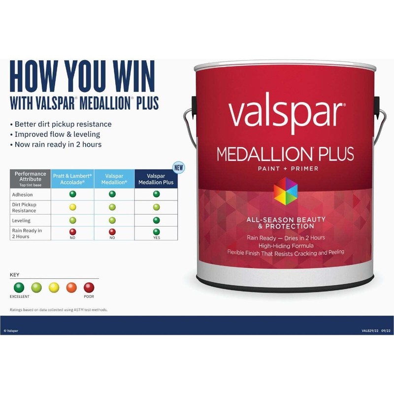 Valspar 27003 Tint Base Medallion Plus Exterior Paint & Primer,