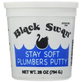 Black Swan PUT2 Plumbers Putty, White, 1.75 lb