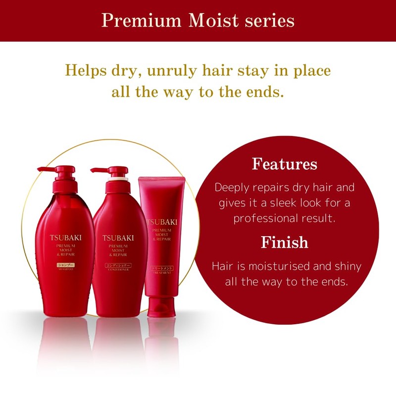 Premium Moist Repair Shampoo für Tsubaki 450 ml & Refill