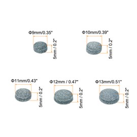 PATIKIL 9/10/11/12/13mm Pool Cue Tips, 25 Pack Pool Billiard Cue Tips Pool Stick Replacement Tips Pool Stick Tips Snooker Cue Tips, Grey
