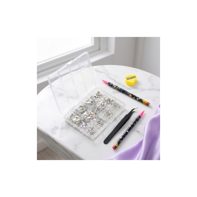 Nivofu diamantes de imitación para uñas, decoración de uñas