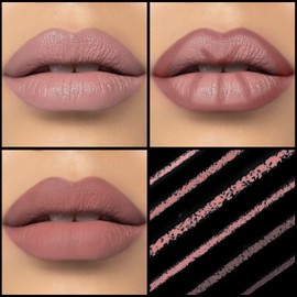 FOCALLURE NOT YOUR Sweetheart Lip Liner, Duo-head Lip Liner Pencil with Brush, Ultra Fine Lip Pencil, Waterproof, Smooth, Define, Shape & Fill Lips, 01 TASTE ME