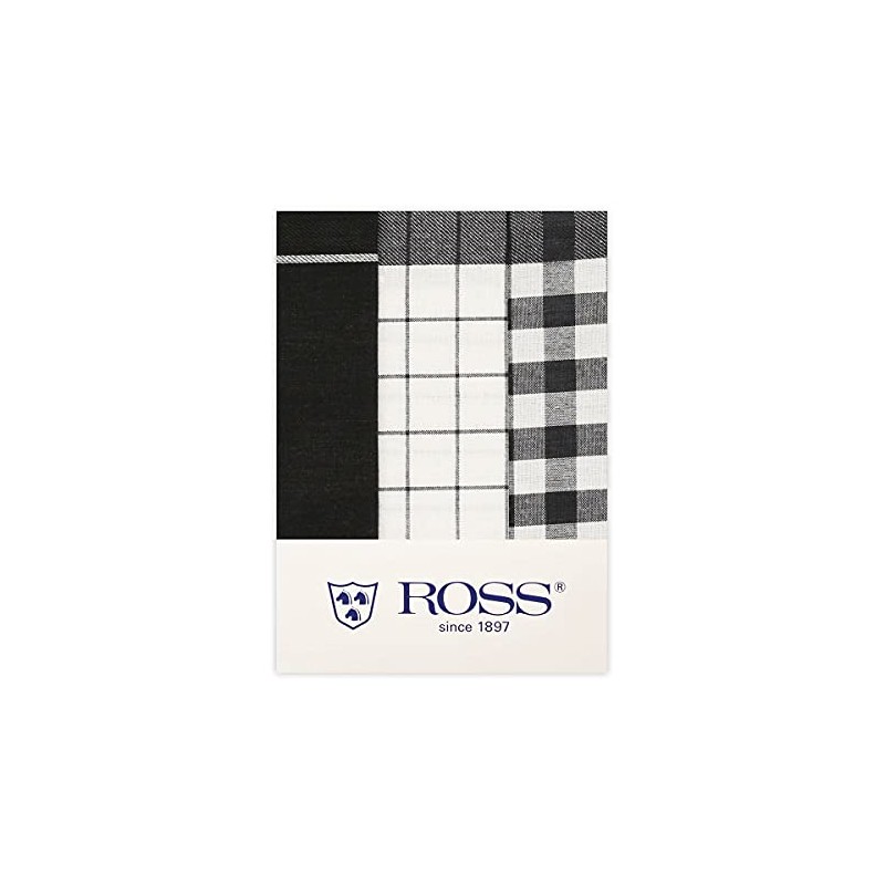 Ross Pack of 3 Cotton Tea Towels 1605 Blue 50
