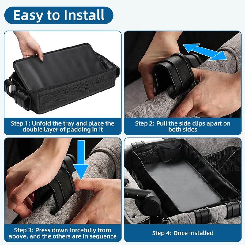 Stroller Snack Tray Compatible with Wonderfold Wagon - Upgraded with