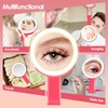 MIYADIVA Magnifying Mirror with Light, Double Sided 30X/1X Lighted Travel