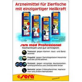 sera med Professional Protazol 100 ml - Arzneimittel für Fische gegen einzellige Hautparasiten wie Ichthyophthirius multifiliis, Medizin fürs Aquarium