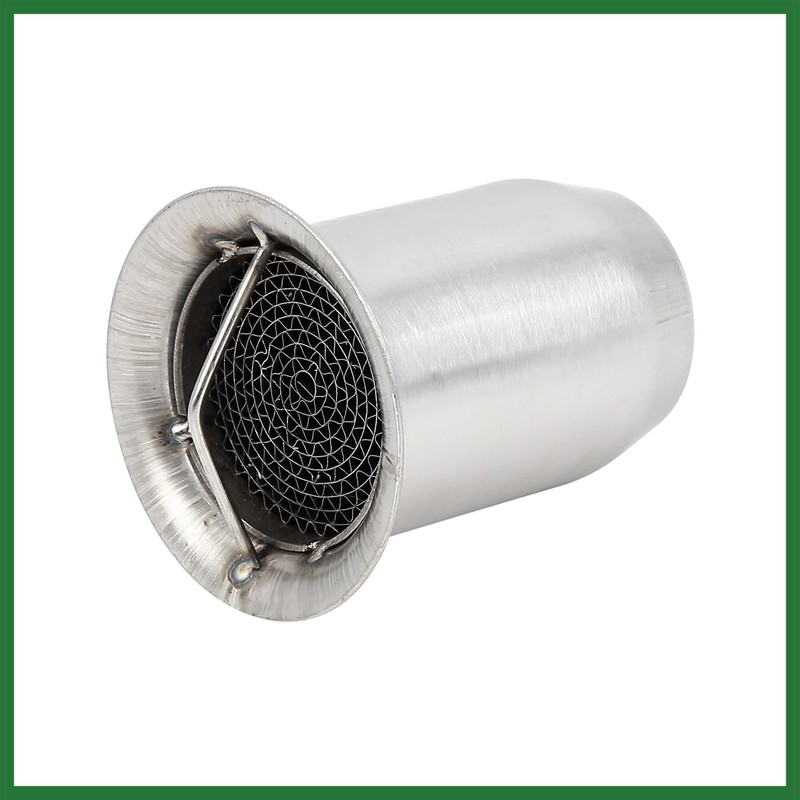 Motoforti 60mm Universal Motorcycle Can Muffler Baffle Pipe Silver Tone