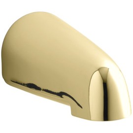 Kohler K-373-PB Devonshire 4-7/16-Inch Non-Diverter Bath Spout, Vibrant Polished Brass