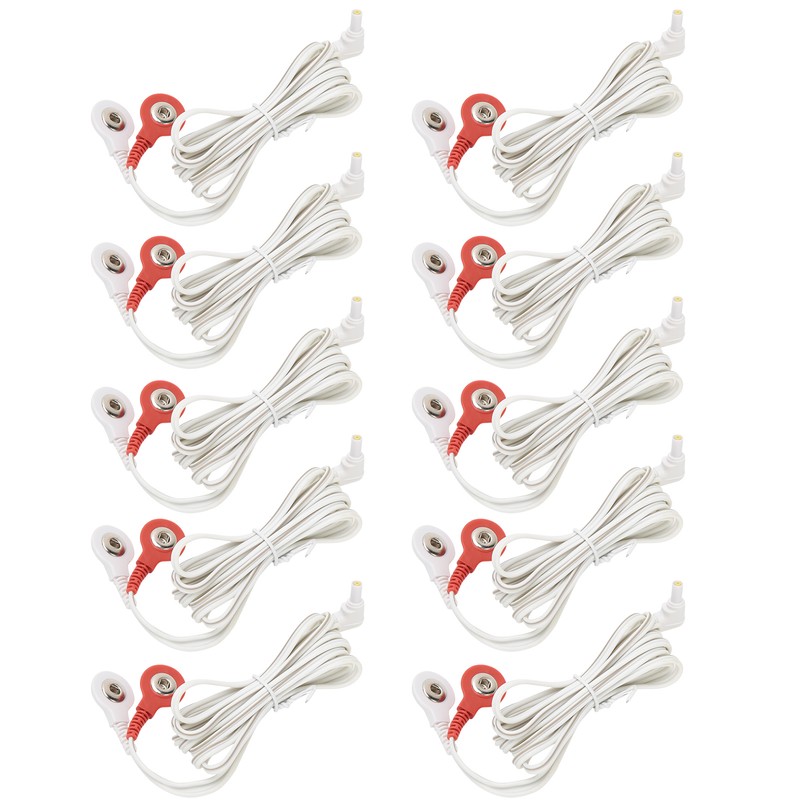 10pcs / bag 2.35mm 1.5m 2‑In‑1 Button Type Electrode Lead