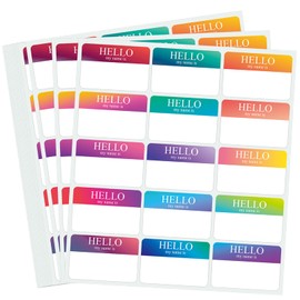 690 Pcs Name Tags Rainbow Sticker, Hello My Name is Stickers 15 Color, Name Tag Stickers, Hello My Name is Name Tag, Name Tags Sticker for School Office Home (3"x2") All-Purpose Labels
