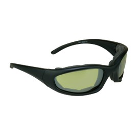 Bikershades Motorcycle Night Riding Glasses Tinted Yellow Padded Safety Yellow Polycarbonate Lens Men Women
