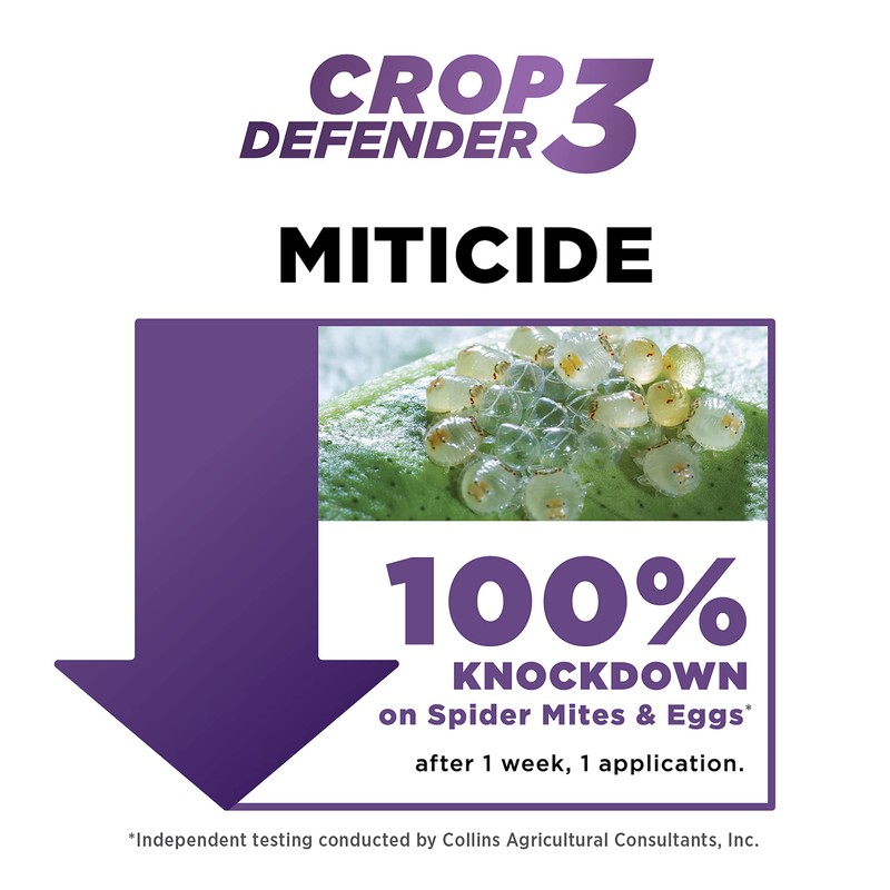 Grower's Ally Crop Defender 3 Concentrate - Natural Miticide, Insecticide,
