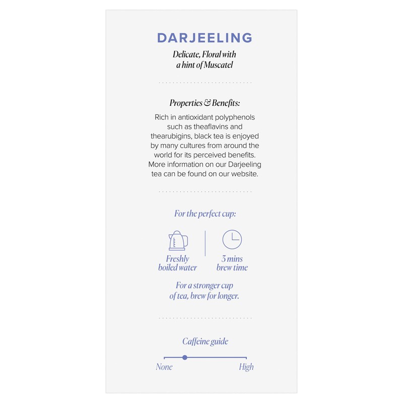 96° Darjeeling Tea - 20 Pyramid Tea Bags x 3