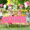ELECLAND Plastic Table Cover - Hot Pink, 137 x 274