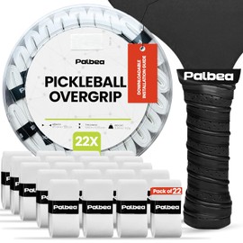 Palbea Pickleball Overgrip - Paquete de 22. Cinta de Agarre Extra Pegajosa. Blanca para Pickleball Alta Absorción de Sudor y Tacto Suave Antideslizante. Mejorar el Agarre de tu Pala de Pickleball