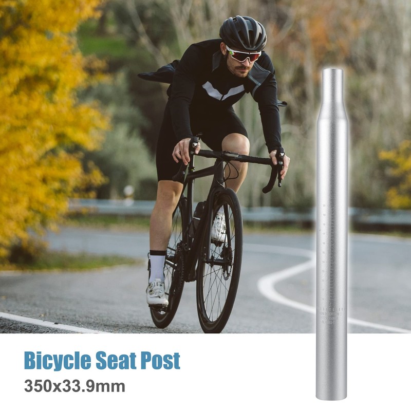 A ABSOPRO Bicycle Seat Post Seat Tube with Scale Marking