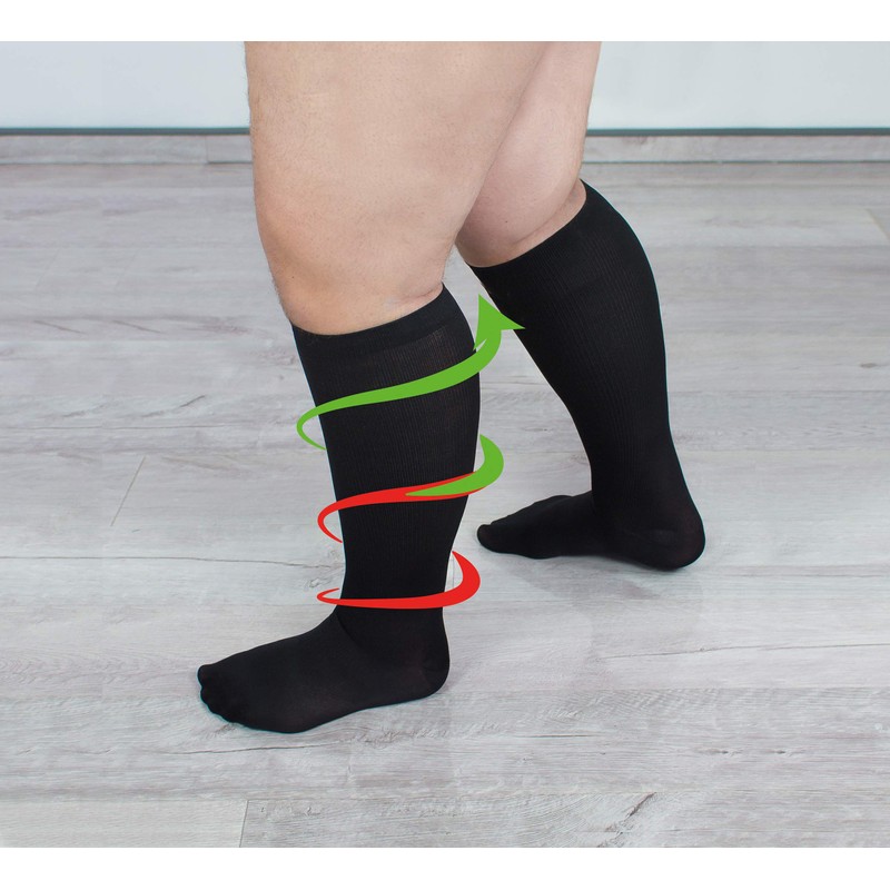 Hydas Travel Support Stockings XL Extra Wide Leg Width Twin