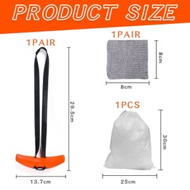 WUFGWBD 1 Pair Of Fitness Horn Handles And 1 Pair Of Sports Wristbands, 1 Storage Bag, Fitness Handles, Fitness Equipment, Strength Training Accessories