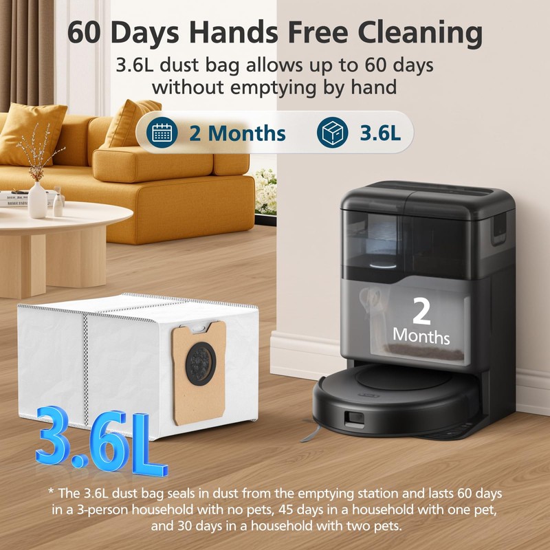 12 pcs Dust Bags for eufy Omni C20 Robot Vacuum,