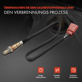 Frankberg Lambdasonde Diagnosesonde Kompatibel mit A8 4E2 4E8 6.0L 2003-2010 Octavi.a I 1U2 1.4L-2.0L 1997-2010 Golf IV 1J1 1.4L-2.0L 1997-2007 Replace# 06A906262BL