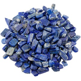 mookaitedecor 1 Pound Lapis Lazuli Tumbled Chip Stones Crushed Tumblestone Crystals Healing Home Decoration