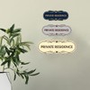 Designer Private Residence Sign (Black) - Medium 1 Pack