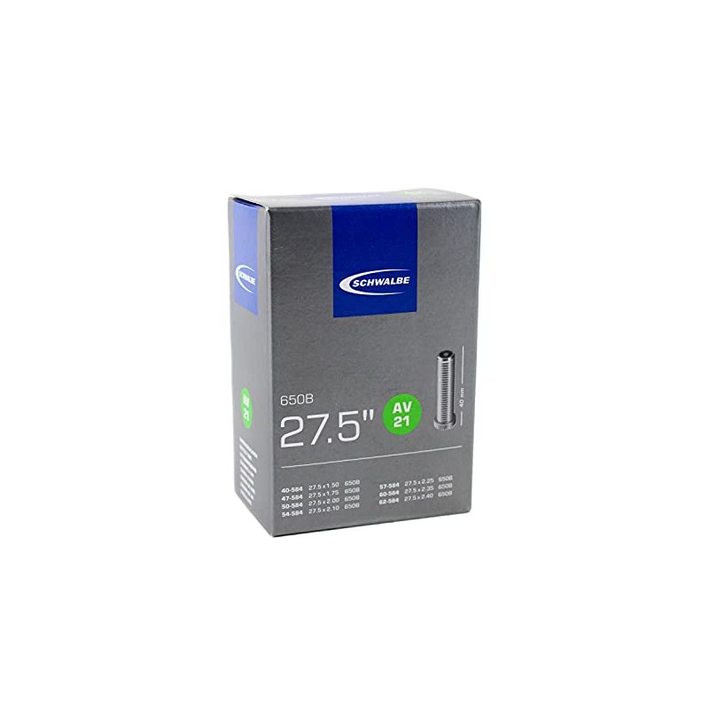 Schwalbe Unisex's AV21 Tubes, Black, 40/62-584, Cicli Bonin_012546