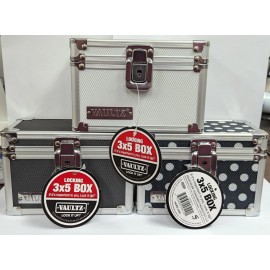 VAULTZ LOCK IT UP 3X5 LOCKING BOX NEW  WITH TAGS *SEE VARIATION FOR COLORS* - Black w/ White Polka Dots