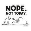Spreadshirt Peanuts Snoopy Nope Not Today Office Humour Stickers, 10