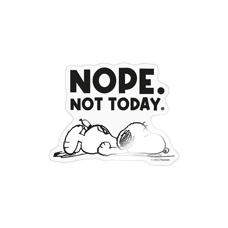 Spreadshirt Peanuts Snoopy Nope Not Today Office Humour Stickers, 10
