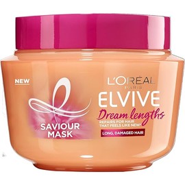 L'Oreal Paris Elvive Dream Lengths Hair Mask, Nourishing & Strengthening Treatment, Enriched with Castor Oil, For Long, Damaged Hair 300ml