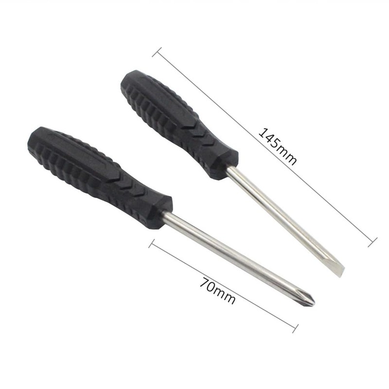 Magnetic Screwdriver Set, 5mm Slotted Flat Head and PH1 Phillips