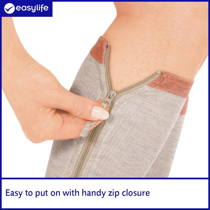 Easylife Vital Socks, Compression Stockings, Flight Socks, XXL, Zip Closure