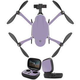 MightySkins Skin Compatible with GoPro Karma Drone Headphones wrap Cover Sticker Skins Solid Lavender
