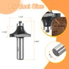 sourcing map Roundover Router Bit 1/2" Shank 1" Cut Diameter