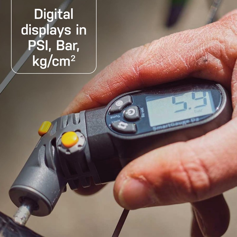 Topeak SmartGauge D2 Digital Tire Pressure Gauge – Presta/Schrader Compatible,
