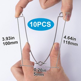 SmallCat 10 PCS Torison Spring Clips Recessed Lighting, Metal Spring Clips for Recessed Lighting Accessories Suitable for Bathroom Living Room and Kitchen Ceiling - Silver